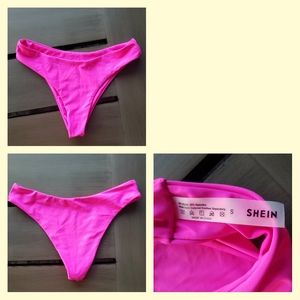 NWOT Shein Pink Bikini Bottom, Size S
